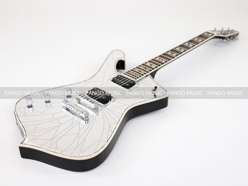 PANGO MUSIC Left Hand Electric Guitar with Cracked Mirror Top (GKS-028)