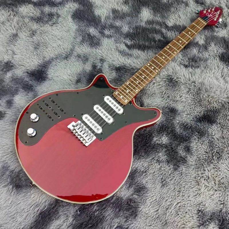 Left-Handed Brian May Red Special Style Electric Guitar (PLG-519)