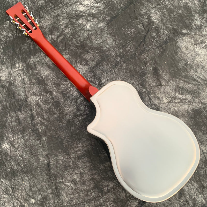 PANGO Music Metal Body Single Cone Resonator Electric Guitar (YMZ-203)