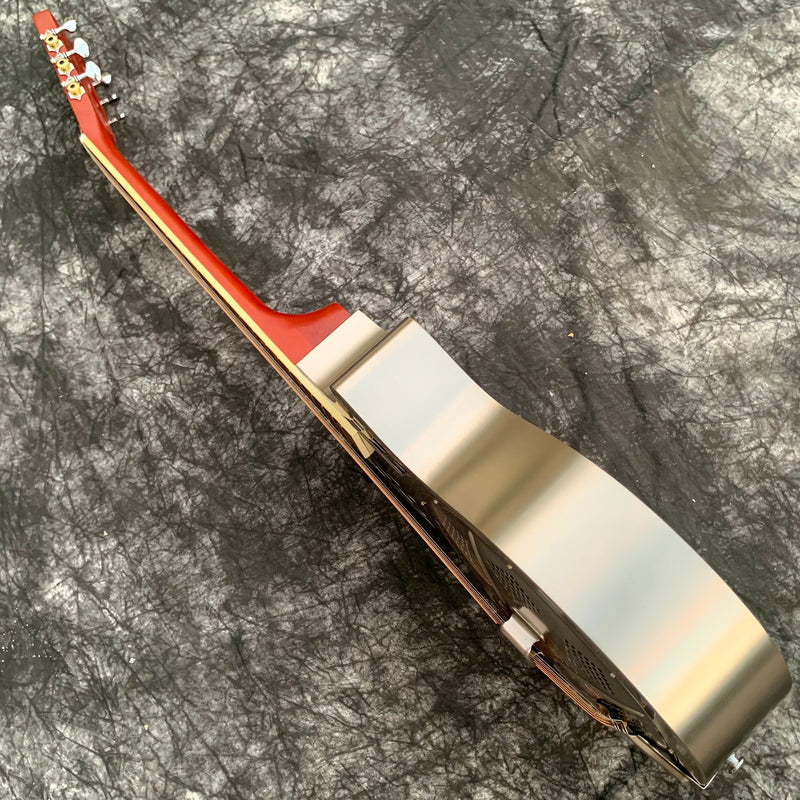 PANGO Music Metal Body Single Cone Resonator Electric Guitar (YMZ-203)