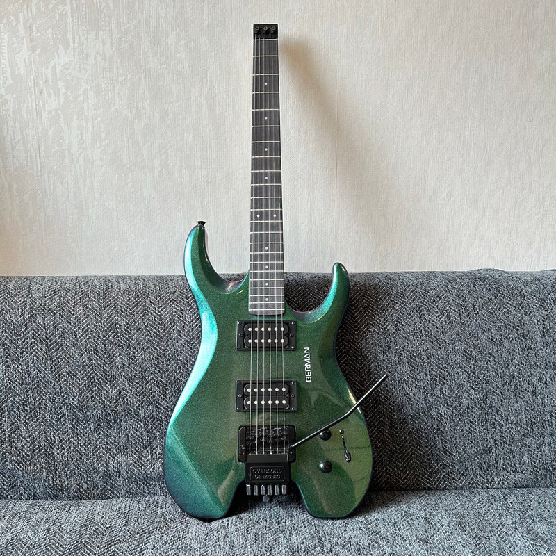 PANGO Music Metallic Sparkling Finish Headless Electric Guitar (PMG-005)