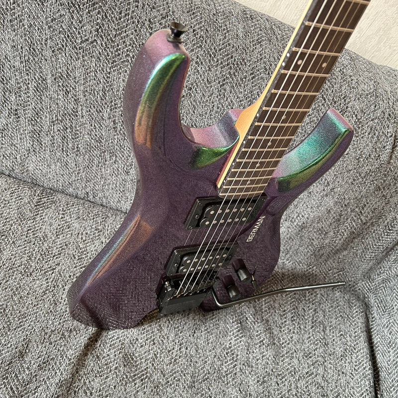 PANGO Music Metallic Sparkling Finish Headless Electric Guitar (PMG-005)