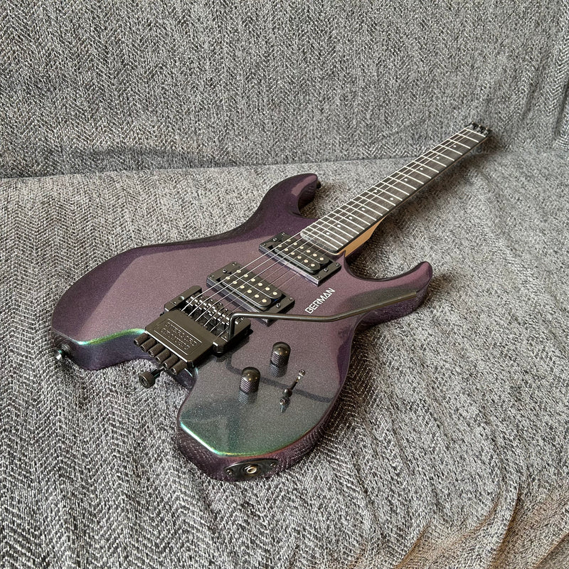 PANGO Music Metallic Sparkling Finish Headless Electric Guitar (PMG-005)