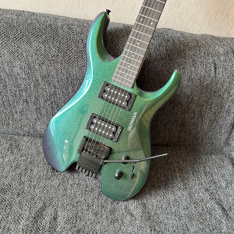 PANGO Music Metallic Sparkling Finish Headless Electric Guitar (PMG-005)