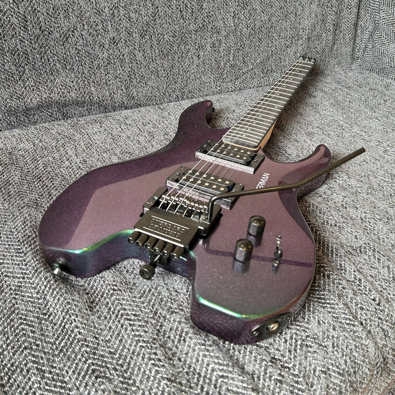 PANGO Music Metallic Sparkling Finish Headless Electric Guitar (PMG-005)