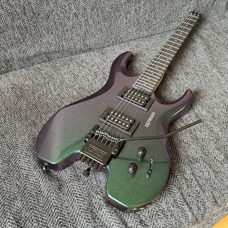 PANGO Music Metallic Sparkling Finish Headless Electric Guitar (PMG-005)