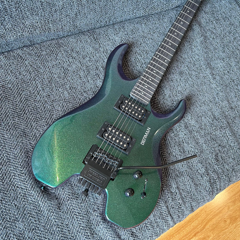 PANGO Music Metallic Sparkling Finish Headless Electric Guitar (PMG-005)