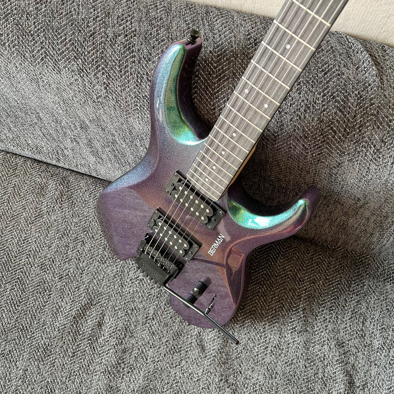 PANGO Music Metallic Sparkling Finish Headless Electric Guitar (PMG-005)