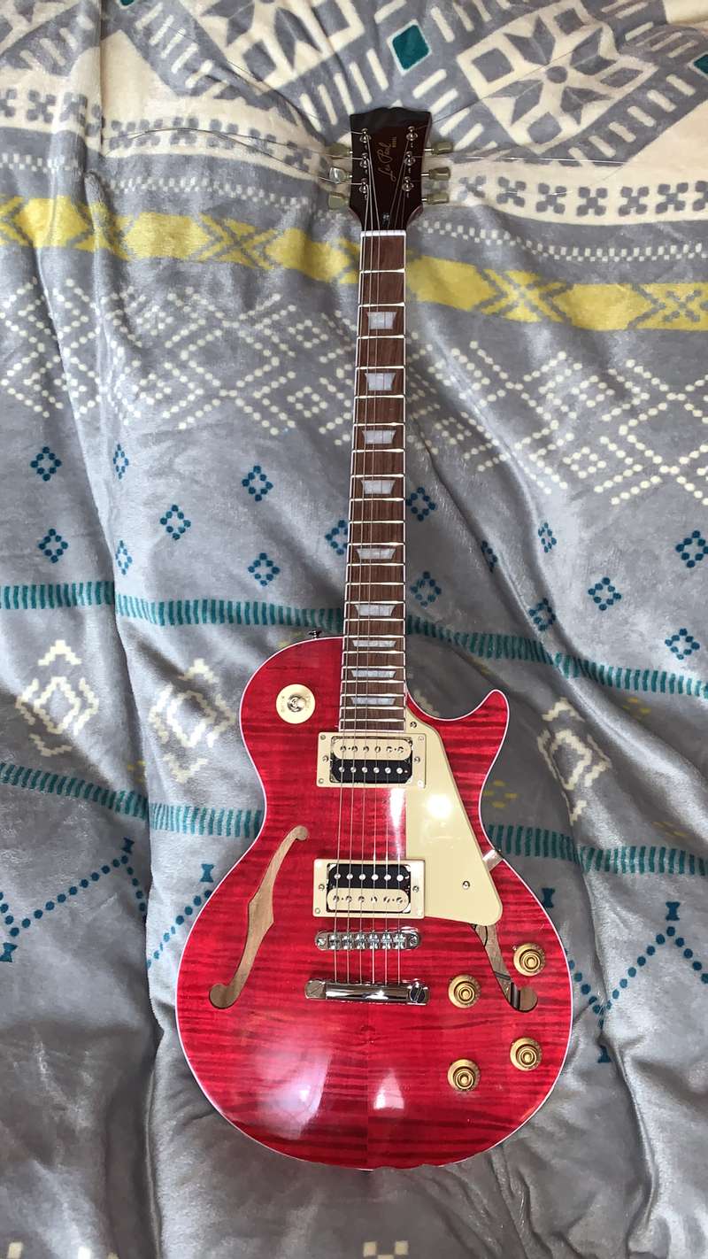 LP Semi Hollow DIY Electric Guitar Kit with Flamed Maple Top (PLP-618)