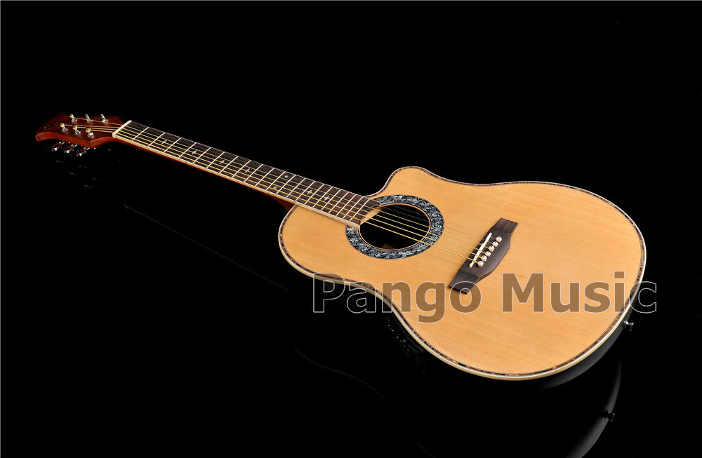 41 Inch Round Back Acoustic Guitar with 4 Sections EQ (PNT-125)