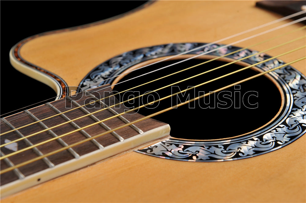 41 Inch Round Back Acoustic Guitar with 4 Sections EQ (PNT-125)