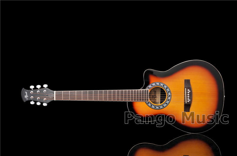 40 Inch Round Back Sunburst Color Acoustic Guitar (PNT-127)