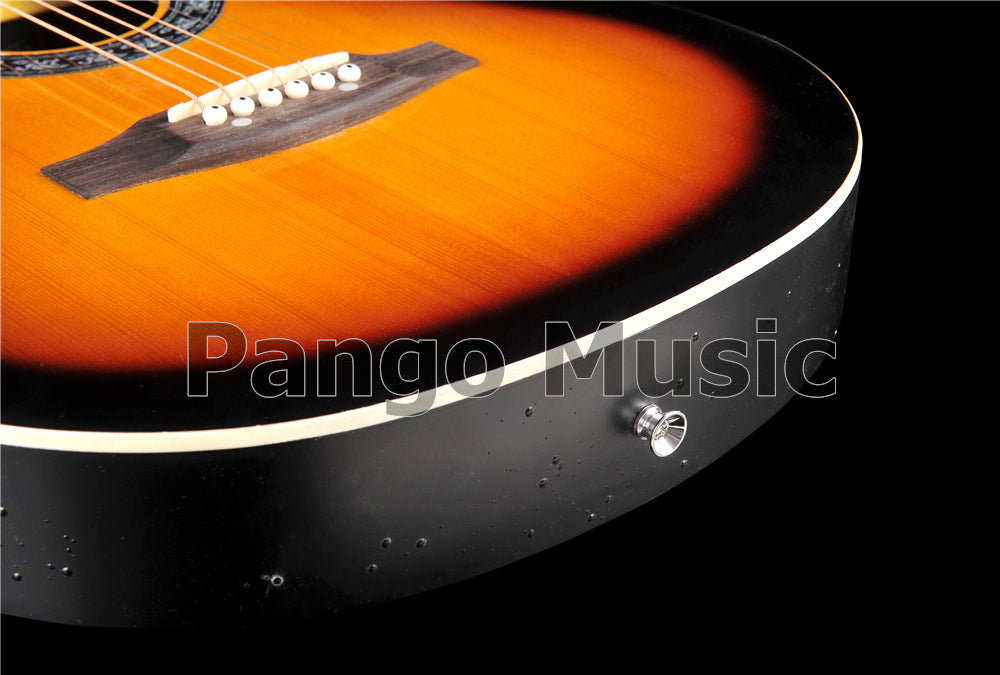 40 Inch Round Back Sunburst Color Acoustic Guitar (PNT-127)