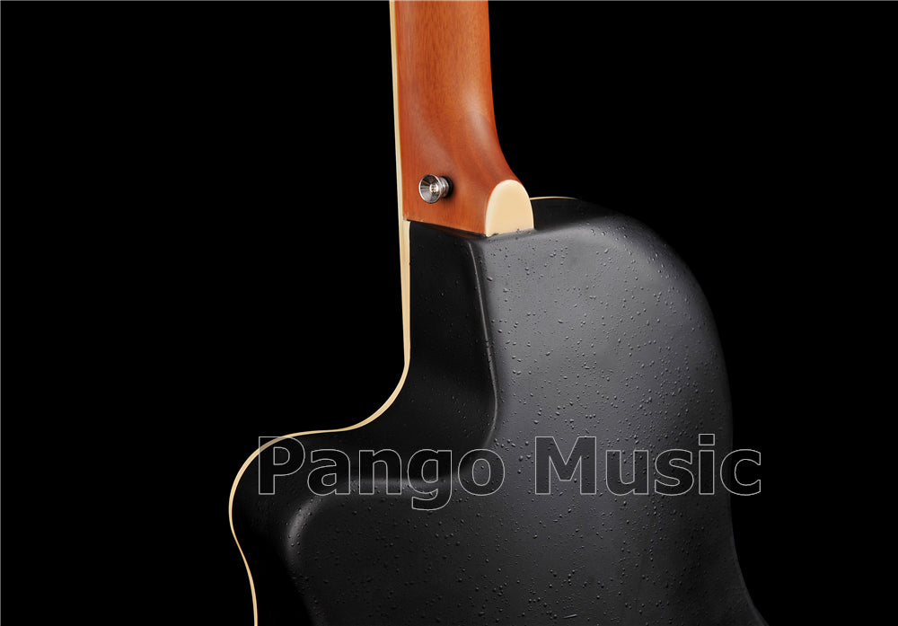 41 Inch Round Back Black Acoustic Guitar with 4 Sections EQ (PNT-132)