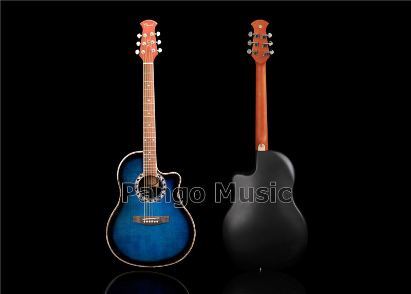 41 Inch Round Back Blue Acoustic Guitar (PNT-133)