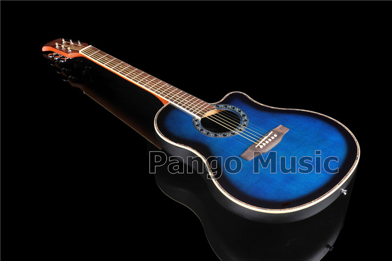 41 Inch Round Back Blue Acoustic Guitar (PNT-133)