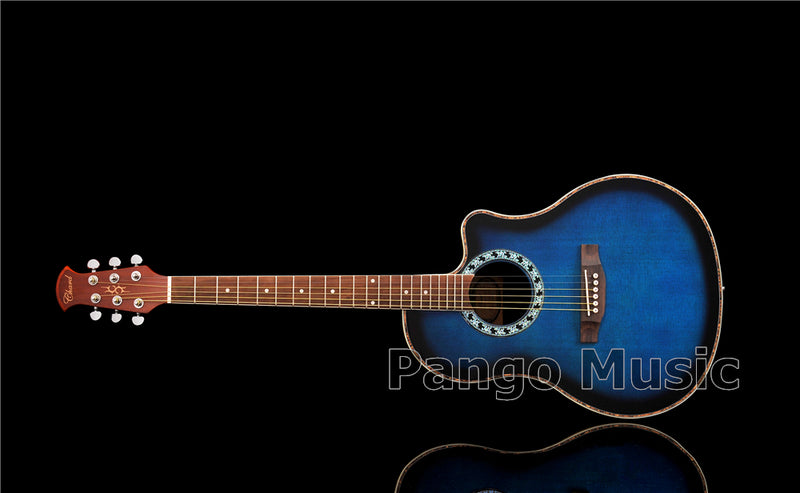 41 Inch Round Back Blue Acoustic Guitar (PNT-133)