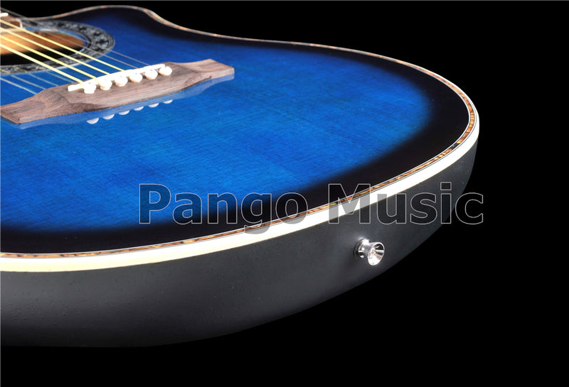 41 Inch Round Back Blue Acoustic Guitar (PNT-133)