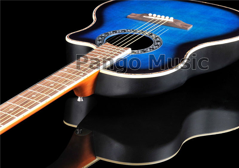 41 Inch Round Back Blue Acoustic Guitar (PNT-133)