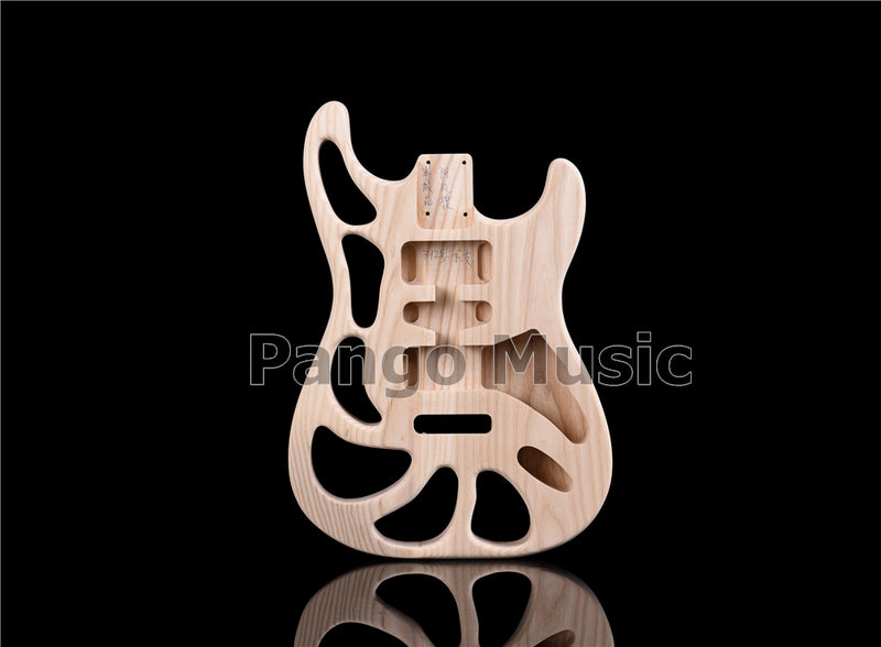 Weight Relief Design Ash Body DIY Electric Guitar Kit (PST-570F, Fast Shipping, Tariff-free)