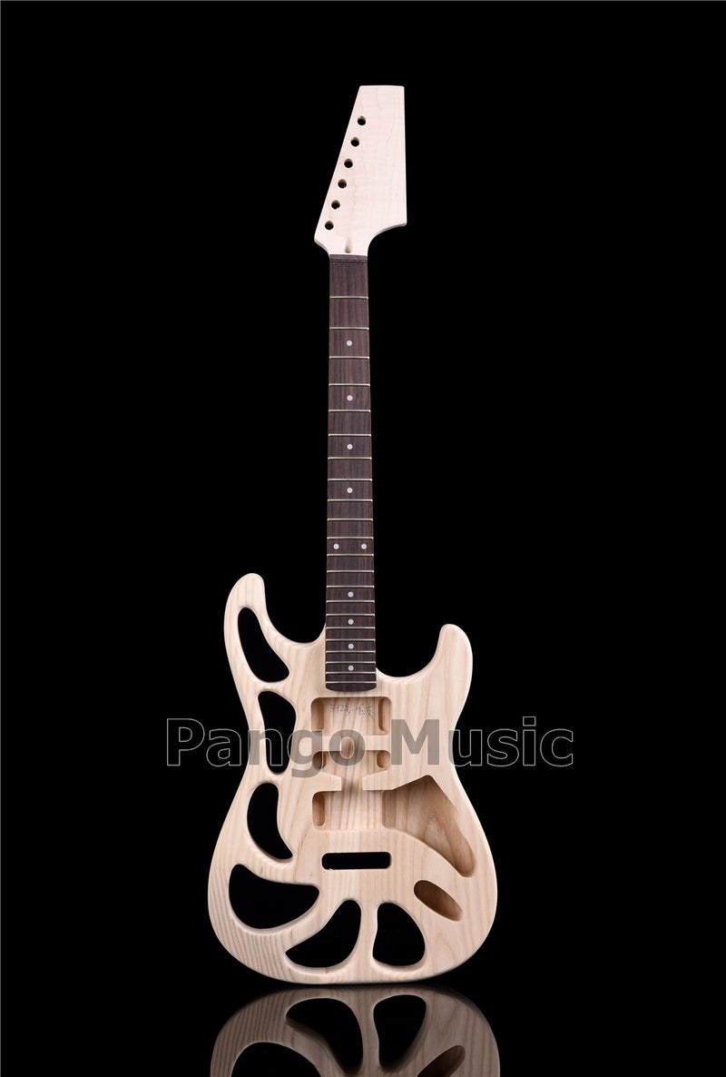 Weight Relief Design Ash Body DIY Electric Guitar Kit (PST-570F, Fast Shipping, Tariff-free)