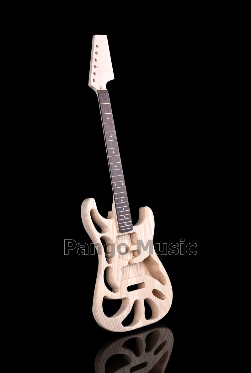 Weight Relief Design Ash Body DIY Electric Guitar Kit (PST-570F, Fast Shipping, Tariff-free)