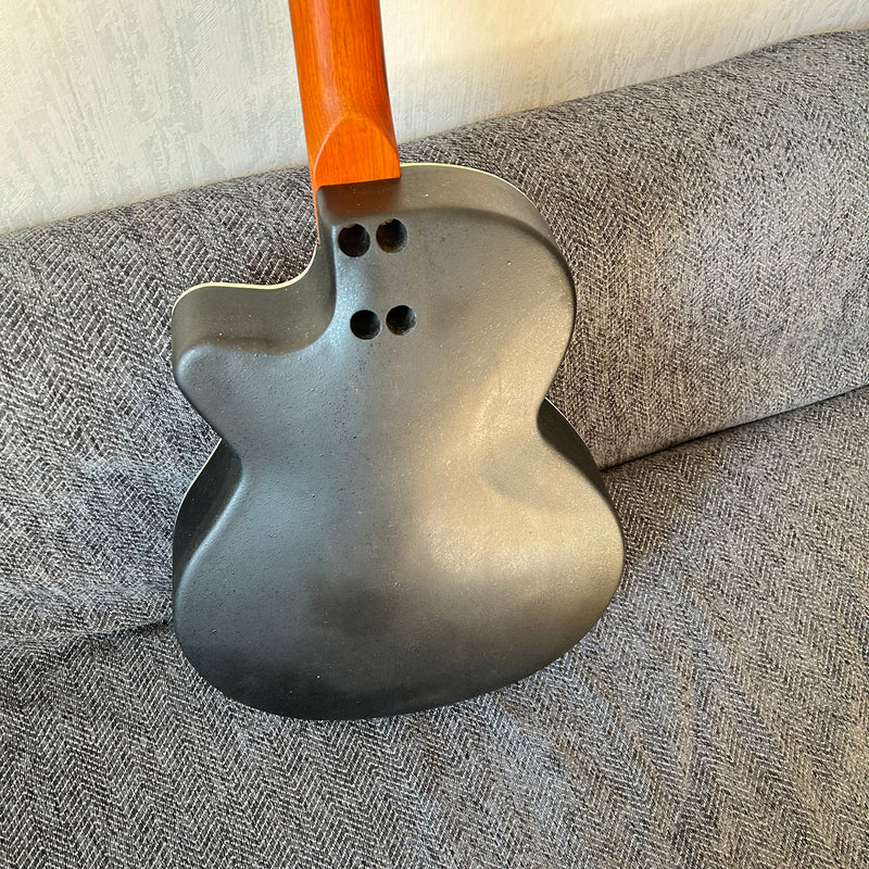 PANGO MUSIC Round Back Black Color Acoustic Electric Guitar (PRB-006)