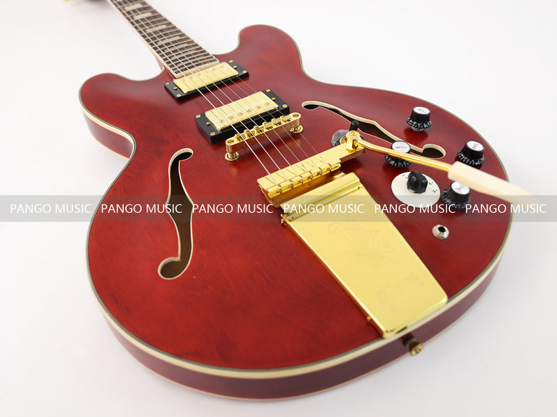 PANGO MUSIC Semi Hollow All Red Electric Guitar (GKS-061)