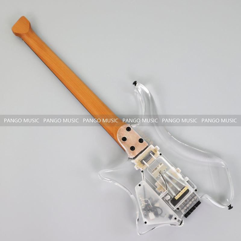 PANGO MUSIC Solid Acrylic Body Headless Electric Guitar (PTH-091)