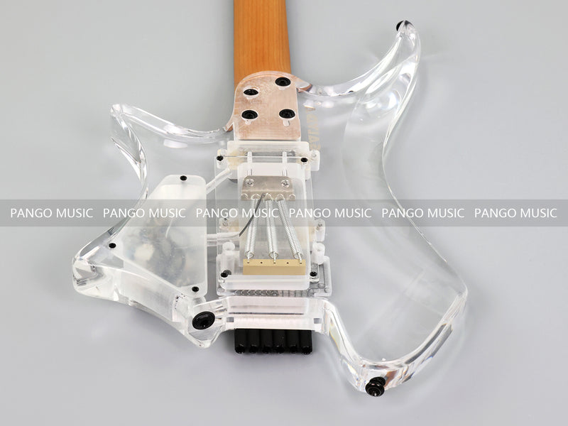 PANGO MUSIC Solid Acrylic Body Headless Electric Guitar (PTH-091)