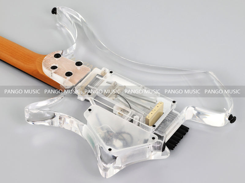 PANGO MUSIC Solid Acrylic Body Headless Electric Guitar (PTH-091)