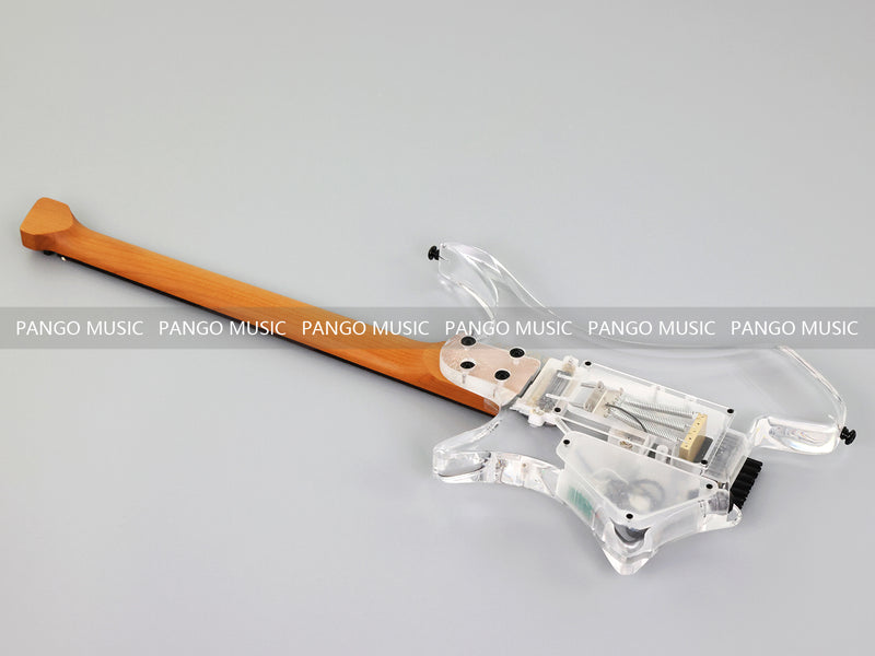 PANGO MUSIC Solid Acrylic Body Headless Electric Guitar (PTH-091)