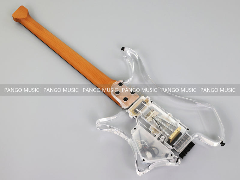 PANGO MUSIC Solid Acrylic Body Headless Electric Guitar (PTH-091)