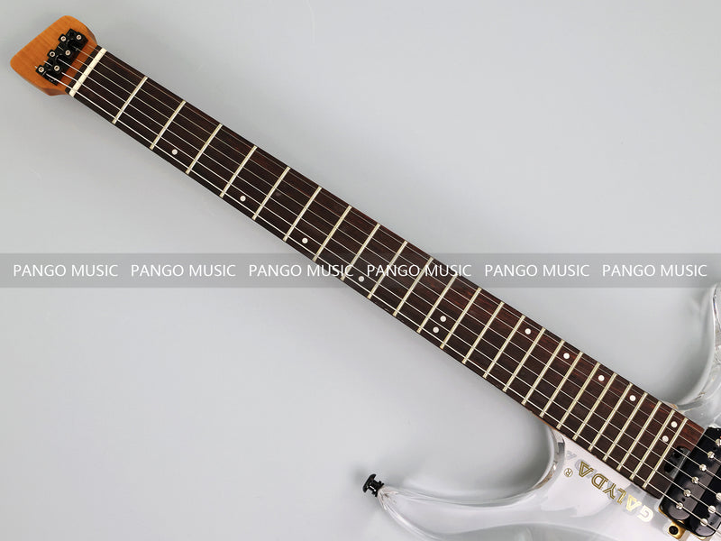 PANGO MUSIC Solid Acrylic Body Headless Electric Guitar (PTH-091)