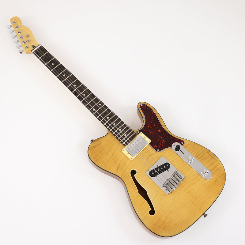 PANGO Tele-Style Semi-Hollow Electric Guitar with Flamed Maple Top (GKS-056)