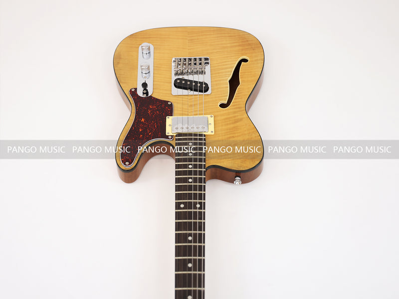 PANGO Tele-Style Semi-Hollow Electric Guitar with Flamed Maple Top (GKS-056)