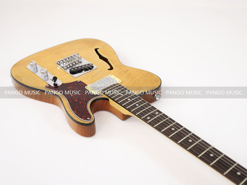 PANGO Tele-Style Semi-Hollow Electric Guitar with Flamed Maple Top (GKS-056)