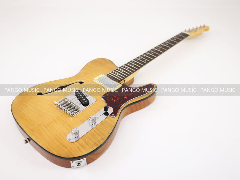 PANGO Tele-Style Semi-Hollow Electric Guitar with Flamed Maple Top (GKS-056)