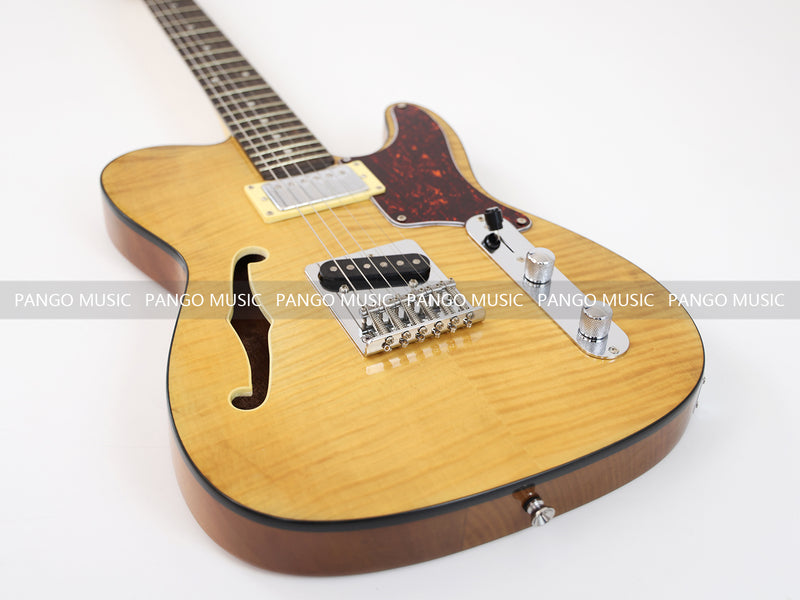 PANGO Tele-Style Semi-Hollow Electric Guitar with Flamed Maple Top (GKS-056)