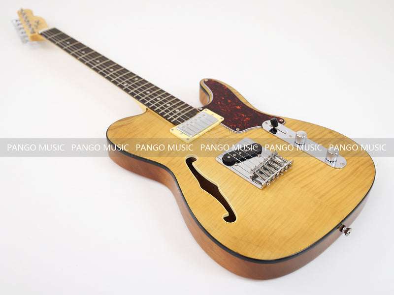 PANGO Tele-Style Semi-Hollow Electric Guitar with Flamed Maple Top (GKS-056)