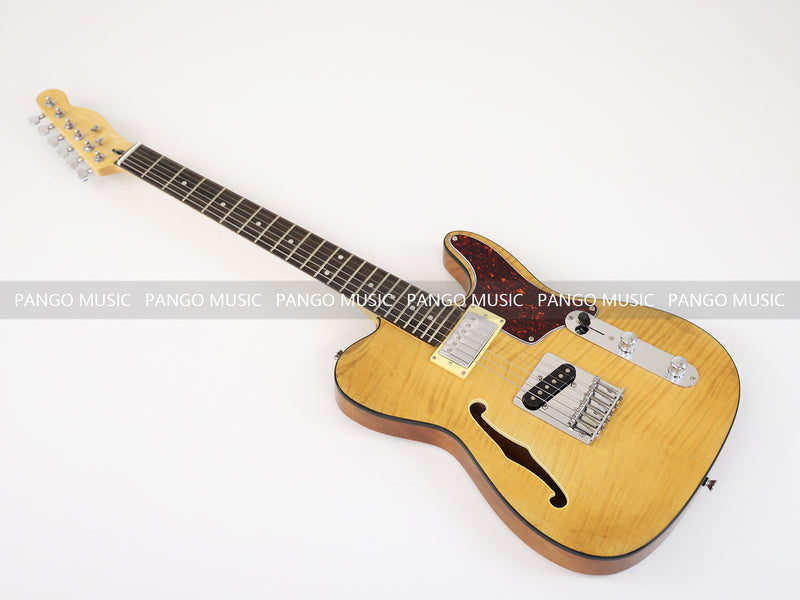PANGO Tele-Style Semi-Hollow Electric Guitar with Flamed Maple Top (GKS-056)