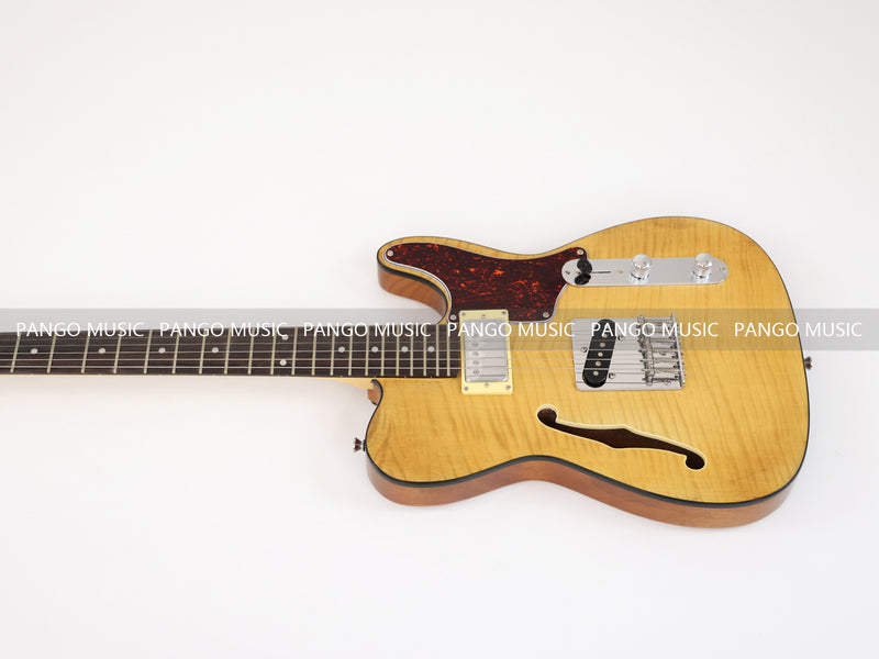 PANGO Tele-Style Semi-Hollow Electric Guitar with Flamed Maple Top (GKS-056)