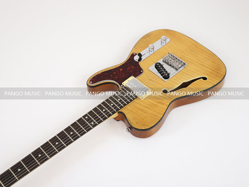 PANGO Tele-Style Semi-Hollow Electric Guitar with Flamed Maple Top (GKS-056)
