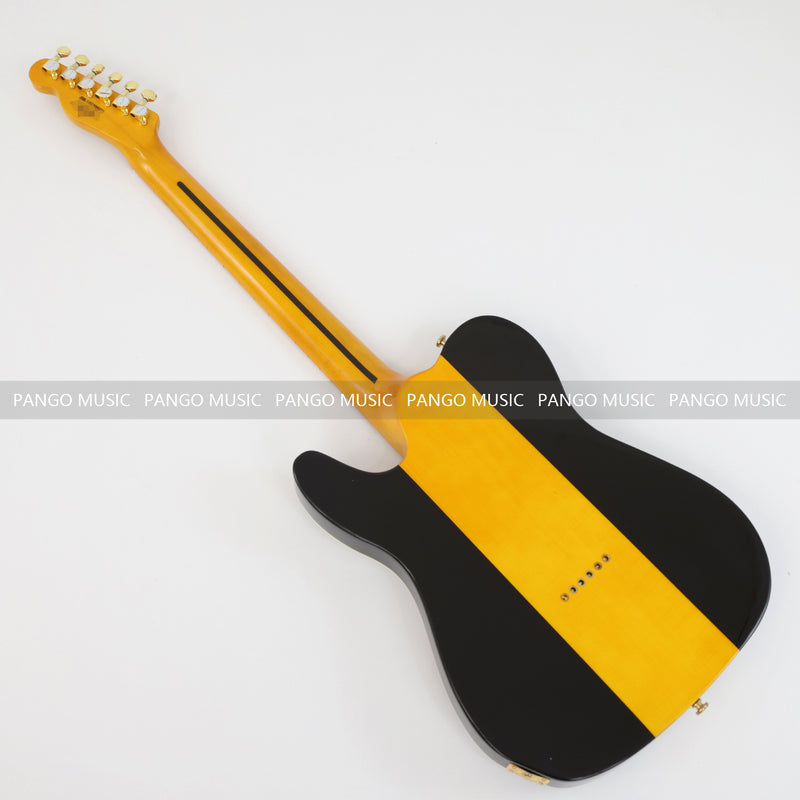 PANGO MUSIC Tele Style Neck-through Electric Guitar with Gloss 3-Tone Sunburst Finish (GKS-048)