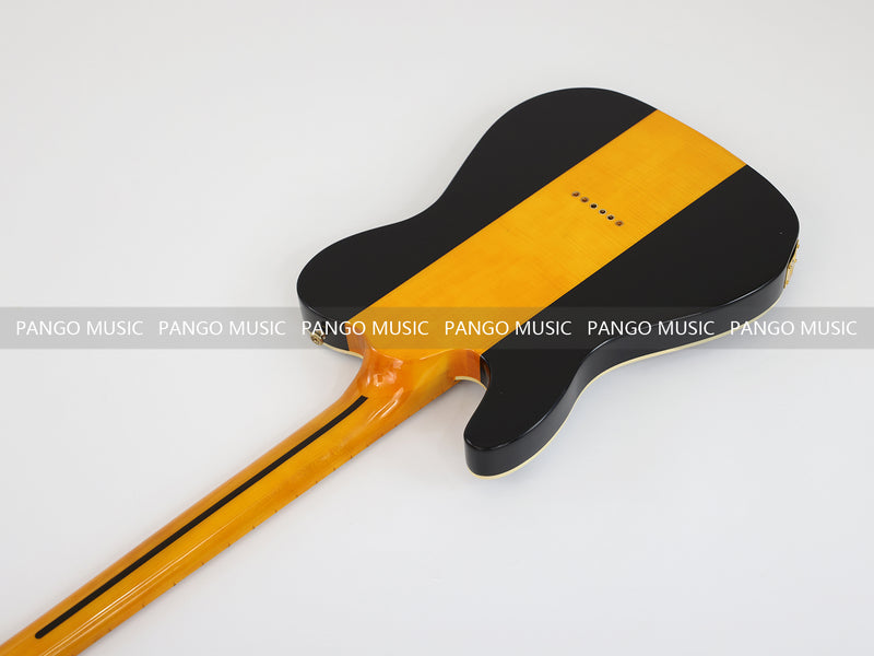 PANGO MUSIC Tele Style Neck-through Electric Guitar with Gloss 3-Tone Sunburst Finish (GKS-048)