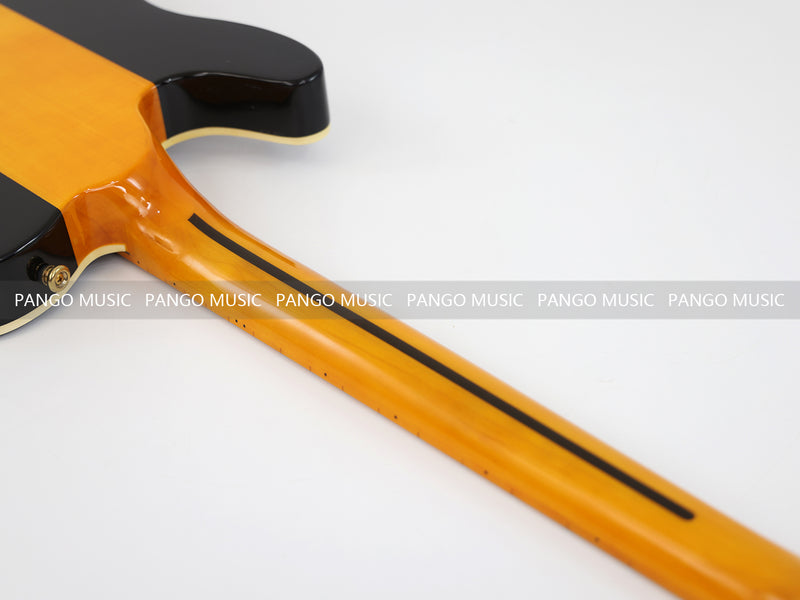 PANGO MUSIC Tele Style Neck-through Electric Guitar with Gloss 3-Tone Sunburst Finish (GKS-048)