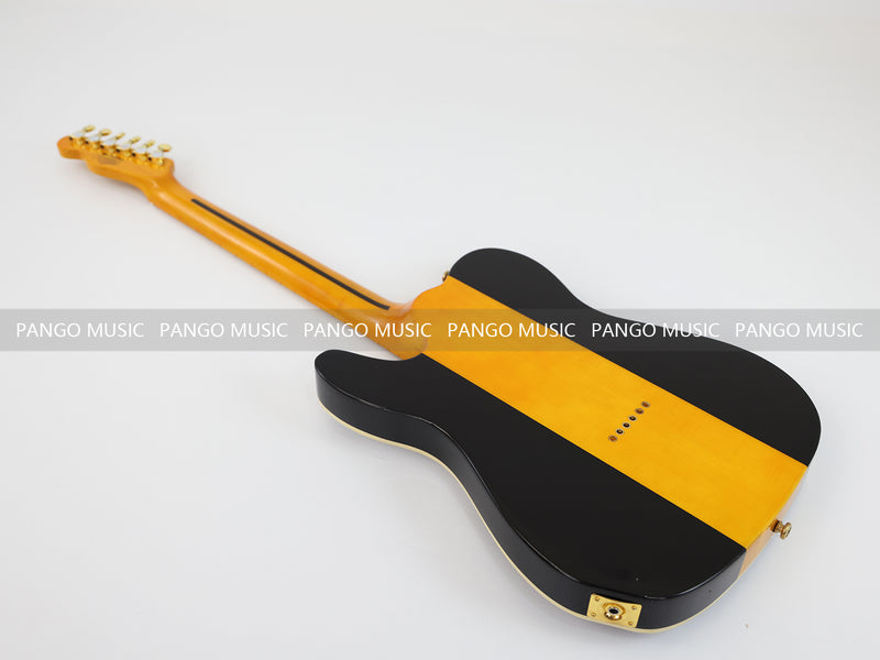 PANGO MUSIC Tele Style Neck-through Electric Guitar with Gloss 3-Tone Sunburst Finish (GKS-048)