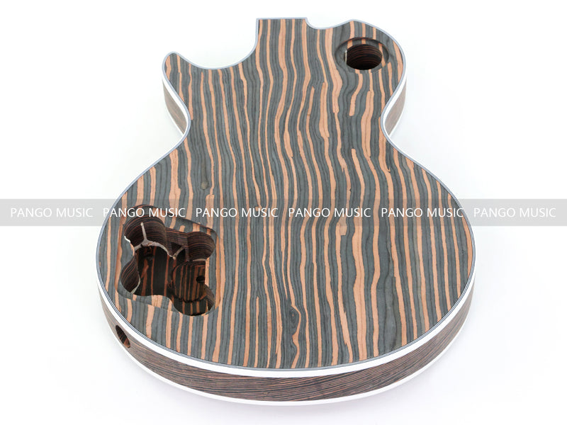 PANGO MUSIC XG Series XLP Custom All Zebrawood DIY Electric Guitar Kit (XLP-002)