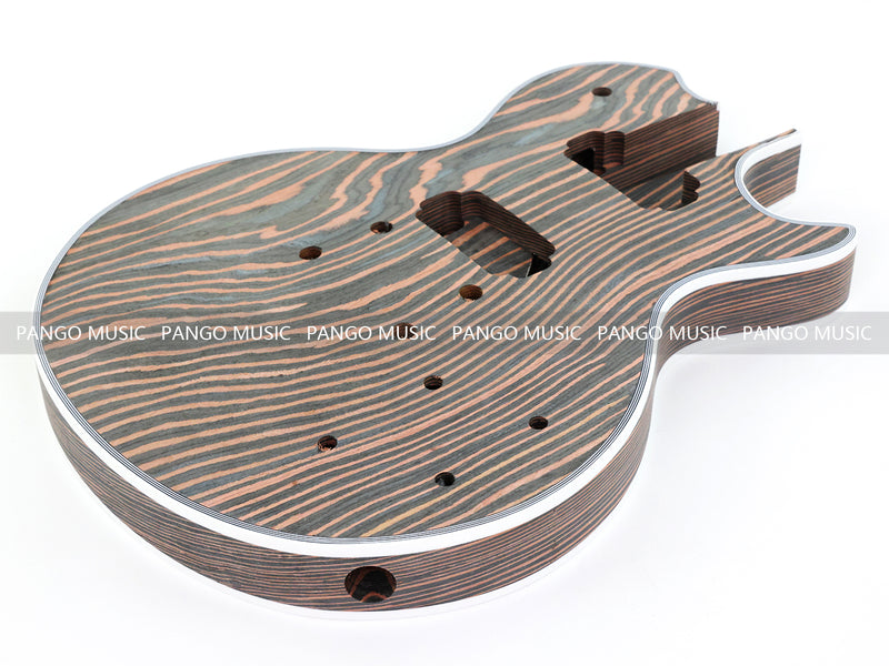PANGO MUSIC XG Series XLP Custom All Zebrawood DIY Electric Guitar Kit (XLP-002)