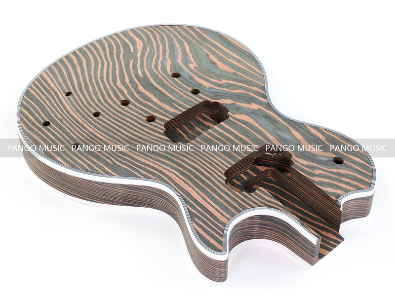 PANGO MUSIC XG Series XLP Custom All Zebrawood DIY Electric Guitar Kit (XLP-002)